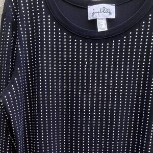 Joseph Ribkoff Black Rhinestone Sparkle Top